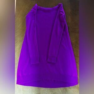 Diane Von Furstenberg Vibrant Purple Turtleneck Sweater Dress